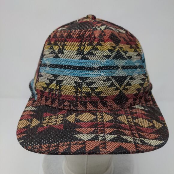 Neff Est. 2002 Snapback Hat Multicolor OSFA Adjustable Aztec 6 Panel Cotton - Picture 2 of 8